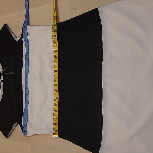 LIKE NEW Marc New York Andrew Mark Black/White Colorblocked Cap Sleeved Dress - Picture 5 of 13